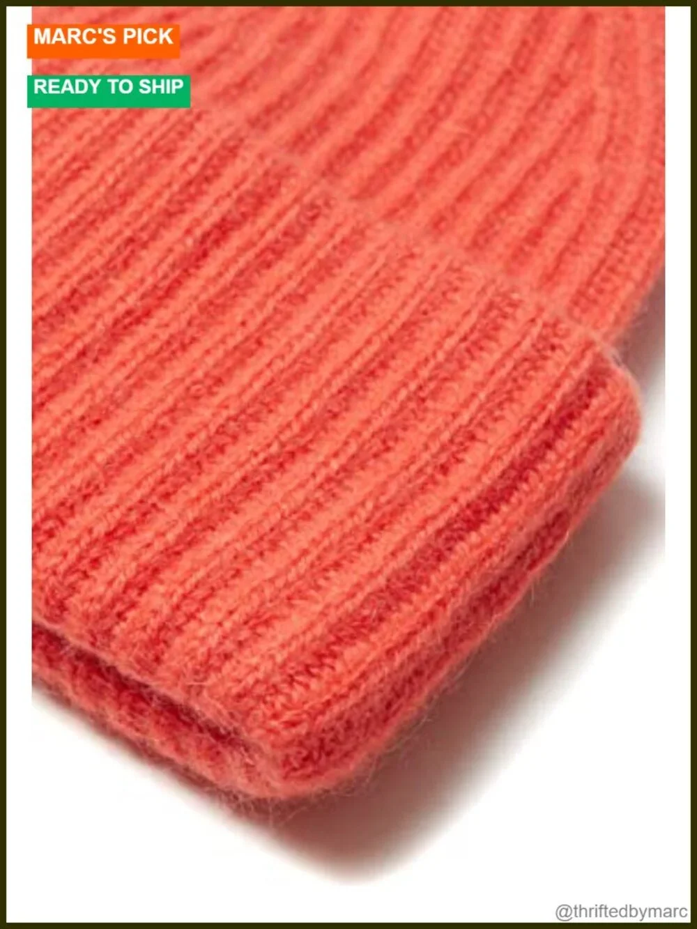 Chunky Knit Beanie 100% Pure Cashmere Soft Stretchy Winter Hat